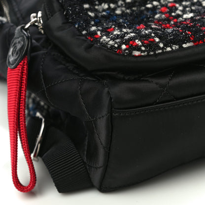 Chanel Tweed Nylon Quilted Small Astronaut Essentials Backpack Black Multicolor 8 of 9