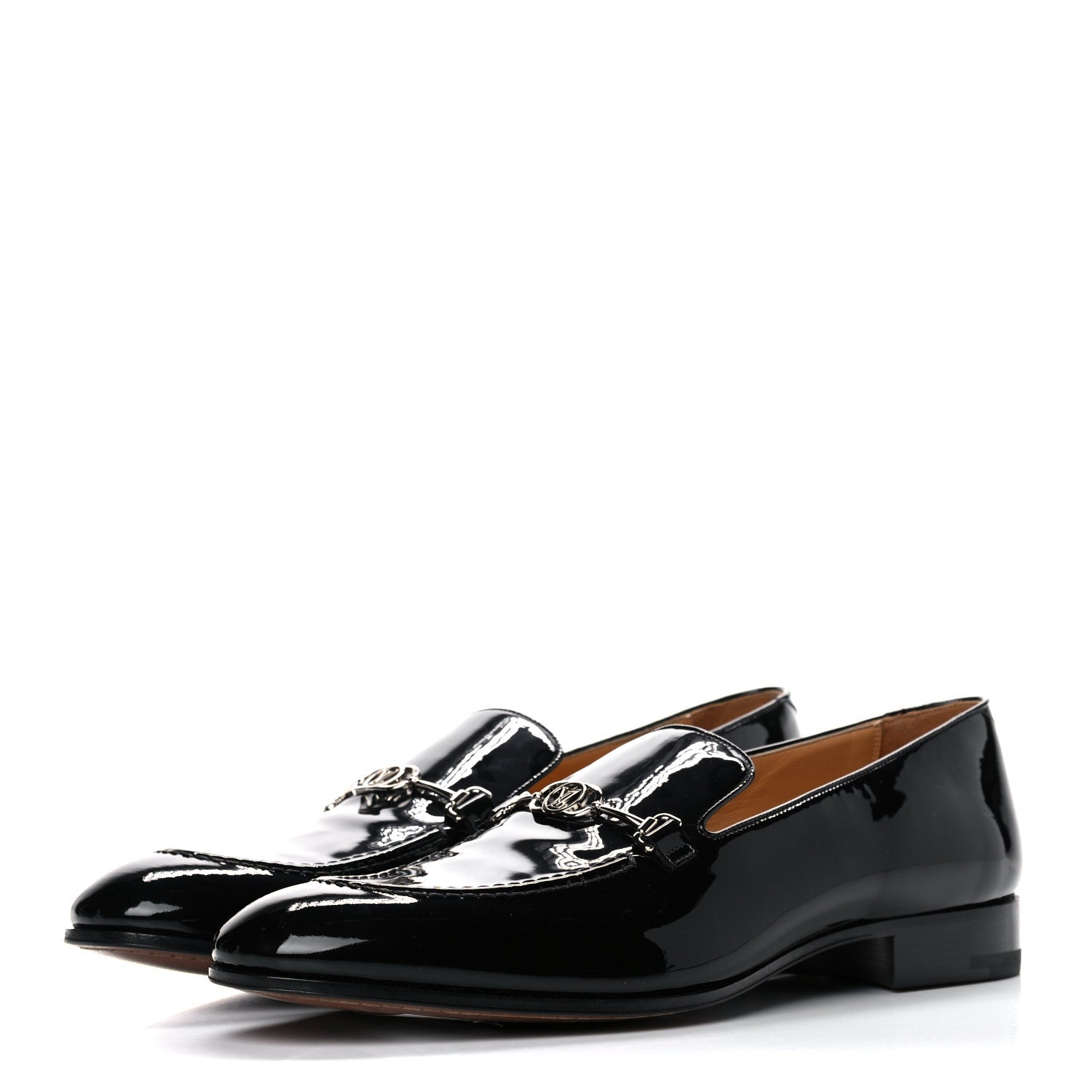 Louis Vuitton Patent Monogram Mens Club Loafers 8.5 Anthracite 3 of 16