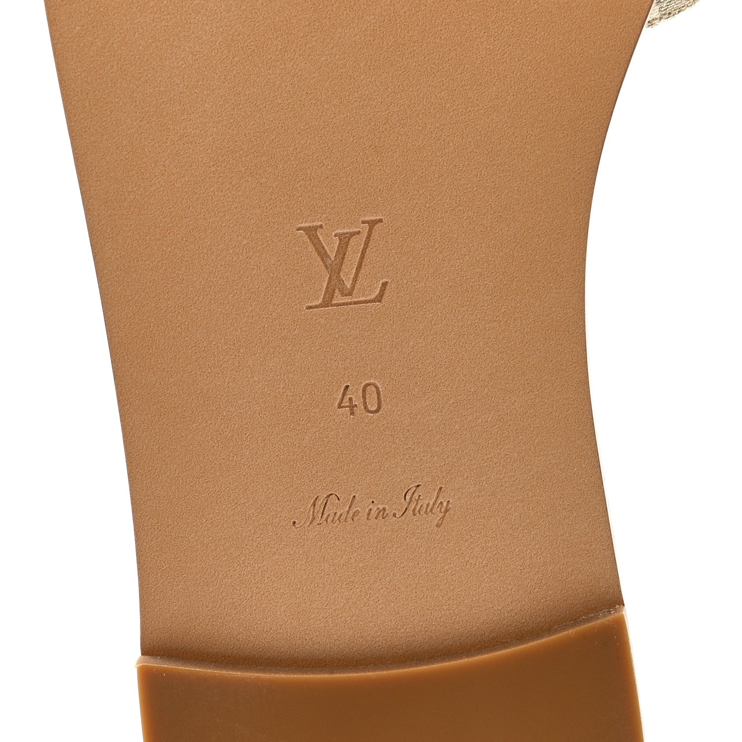 Louis Vuitton Monoglam Lock It Flat Mule 40 Gold 6 of 7