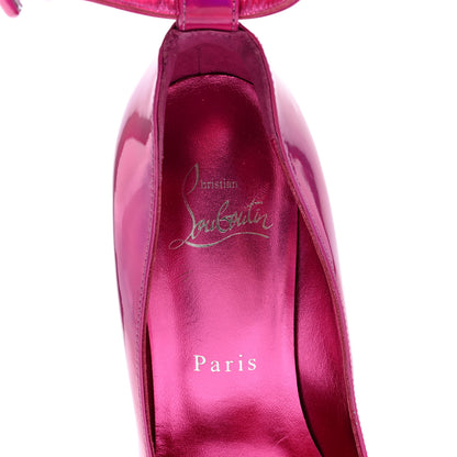 Christian Louboutin Metallic Patent Yazefir 130 Platform Sandals 36 Pink 7 of 7