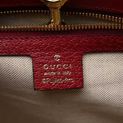 Gucci X DORAEMON Mini Vintage GG Supreme Monogram Large Tote Bag Beige Cherry Red 6 of 10