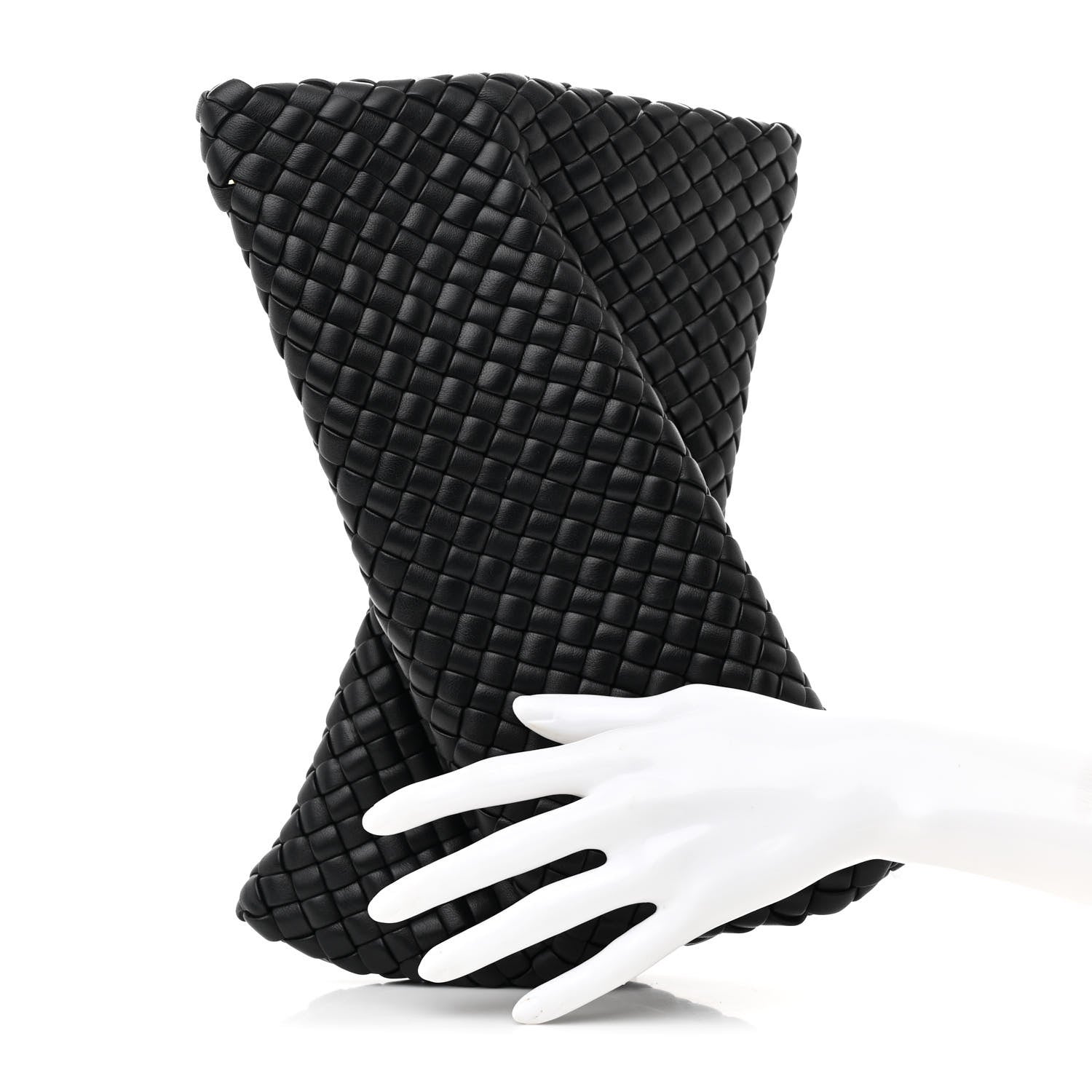 Bottega Veneta Nappa Intrecciato Crisscross Clutch Black 2 of 9