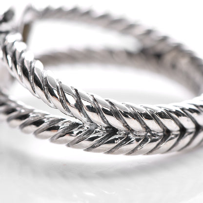 David Yurman Sterling Silver Diamond Prasiolite 7mm Petite Albion Ring 50 5.25 6 of 7