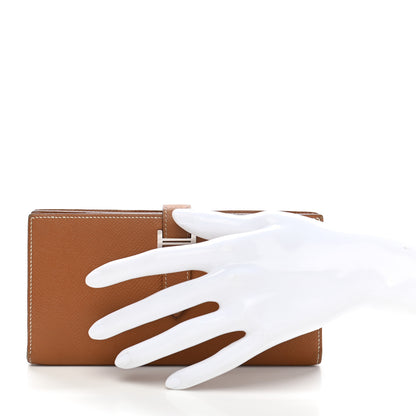 Hermes Epsom Bearn Gusset Wallet Gold 2 of 13