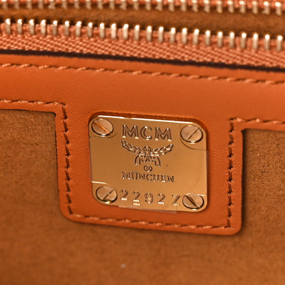 MCM Visetos Large Munchen Tote Cognac 7 of 9