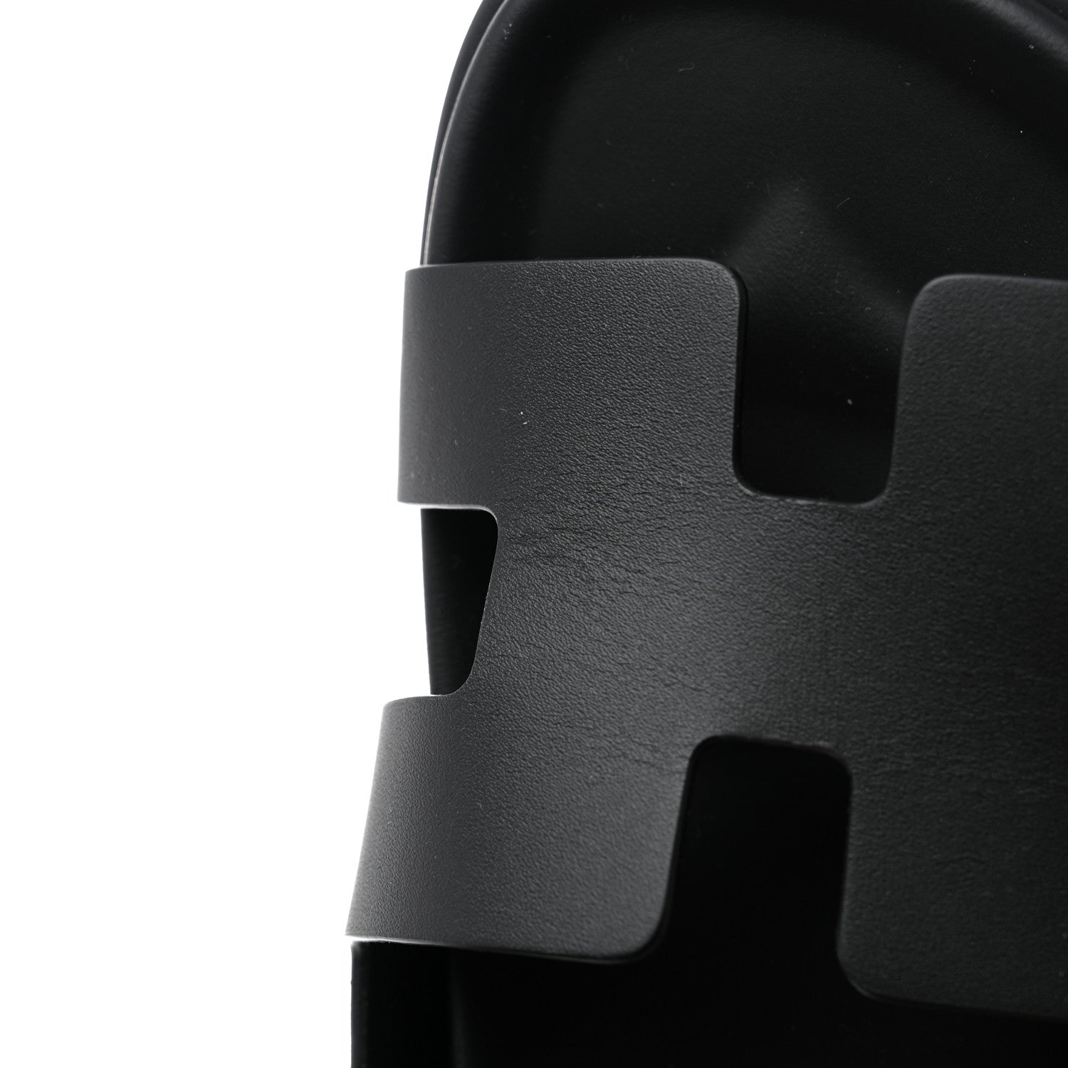 Hermes Calfskin Womens Chypre Sandals 37 Black 9 of 10