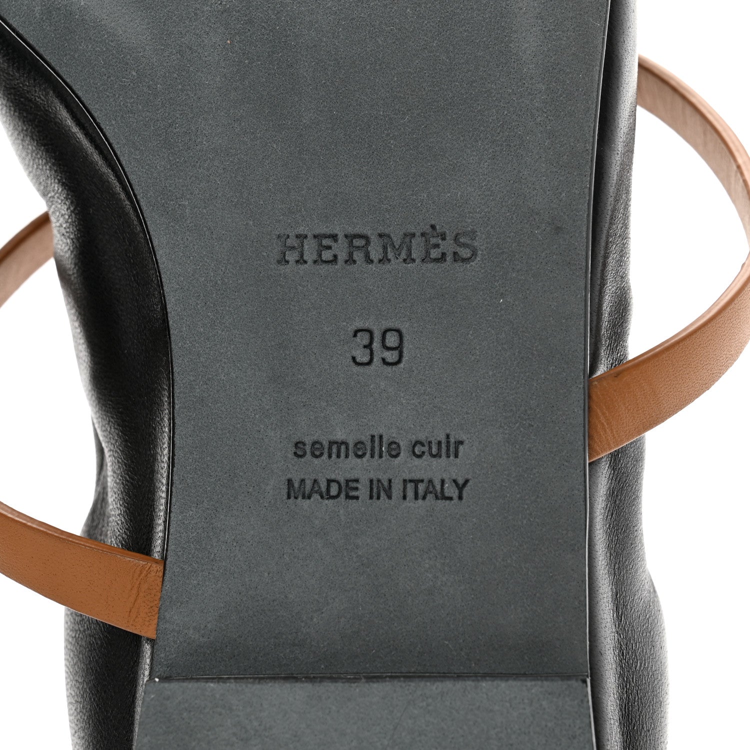 Hermes Nappa Jolly Ballet Flats 39 Black Naturel 7 of 9