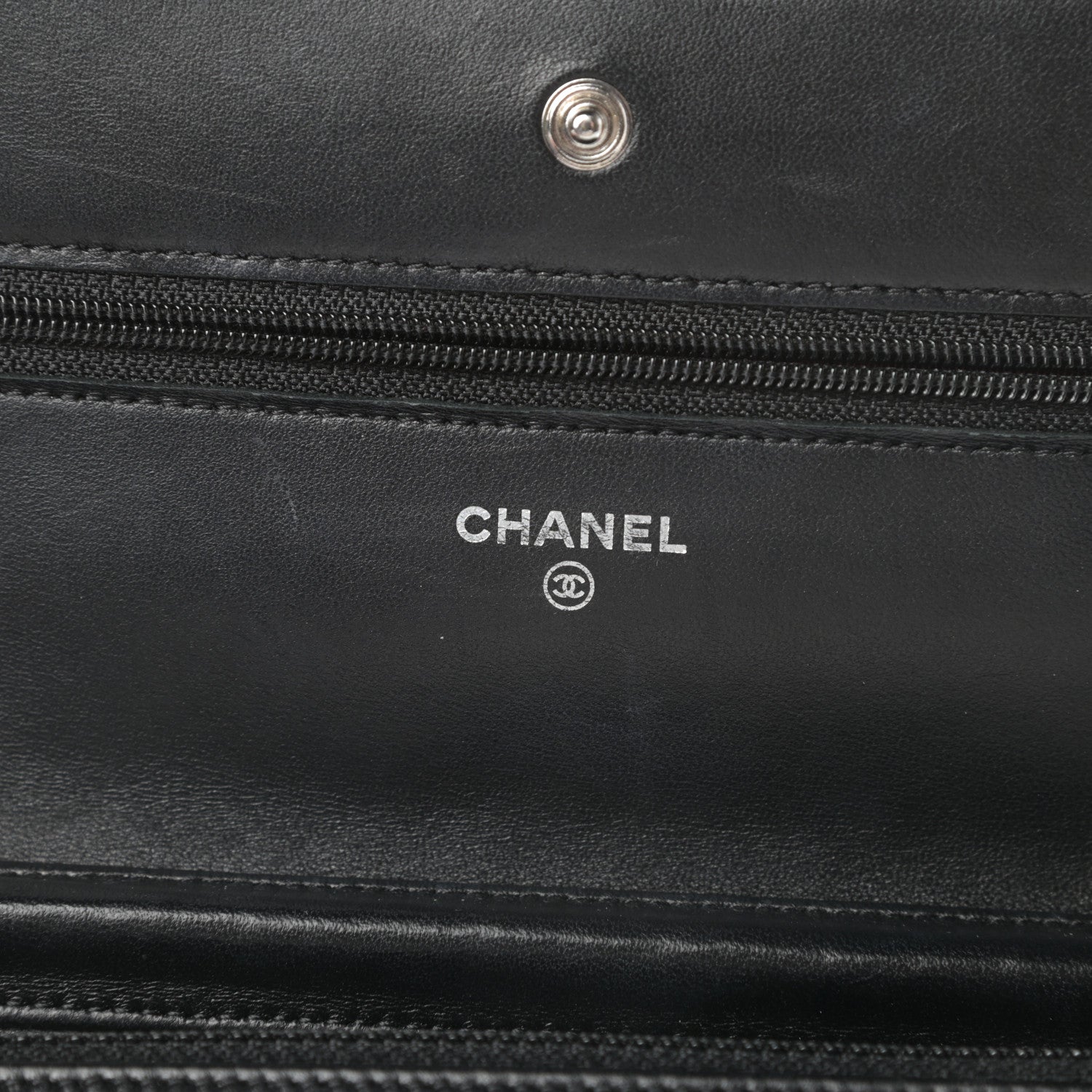 Chanel Lambskin Quilted Wallet On Chain WOC Black 6 of 17
