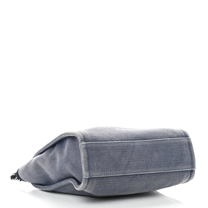 Chanel Canvas Mini Deauville Tote Denim Blue 4 of 9