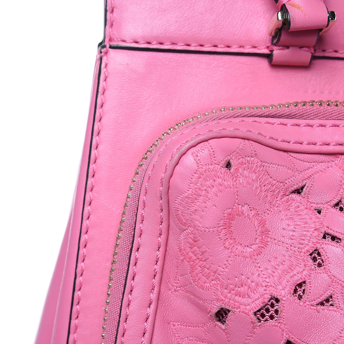 Vitello Lace Demetra Satchel Pink