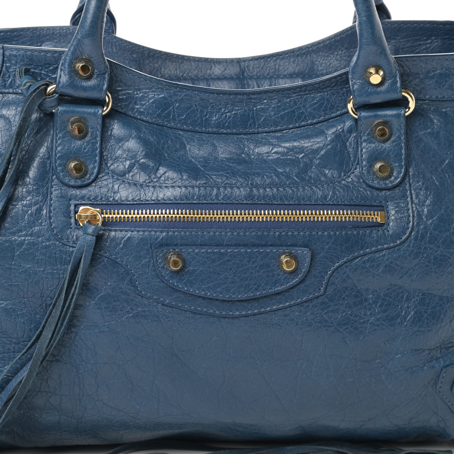 Agneau Classic Gold Hardware City Bleu Profond