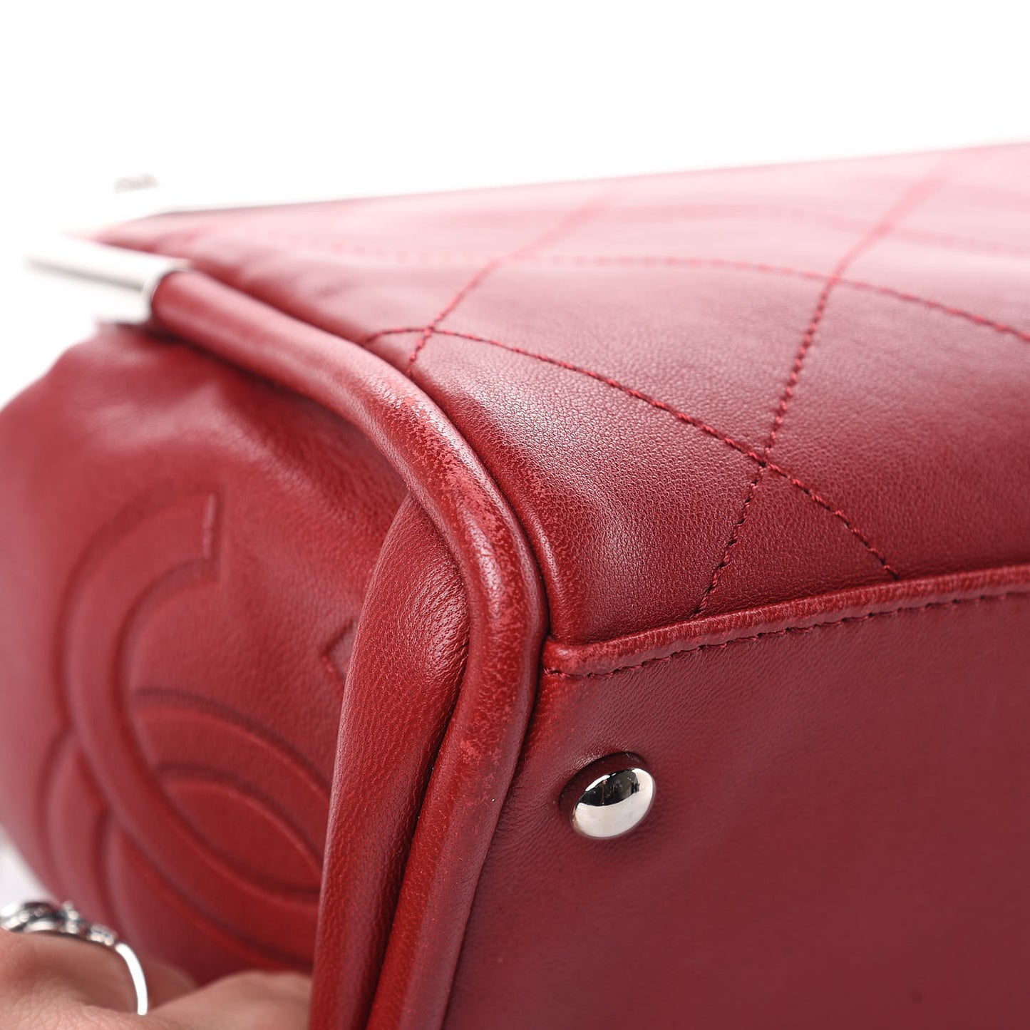 Lambskin Ultimate Soft Frame Bag Red