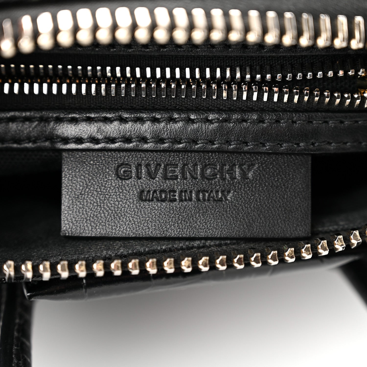 Givenchy Calfskin Crocodile Embossed Mini Antigona Black 5 of 9