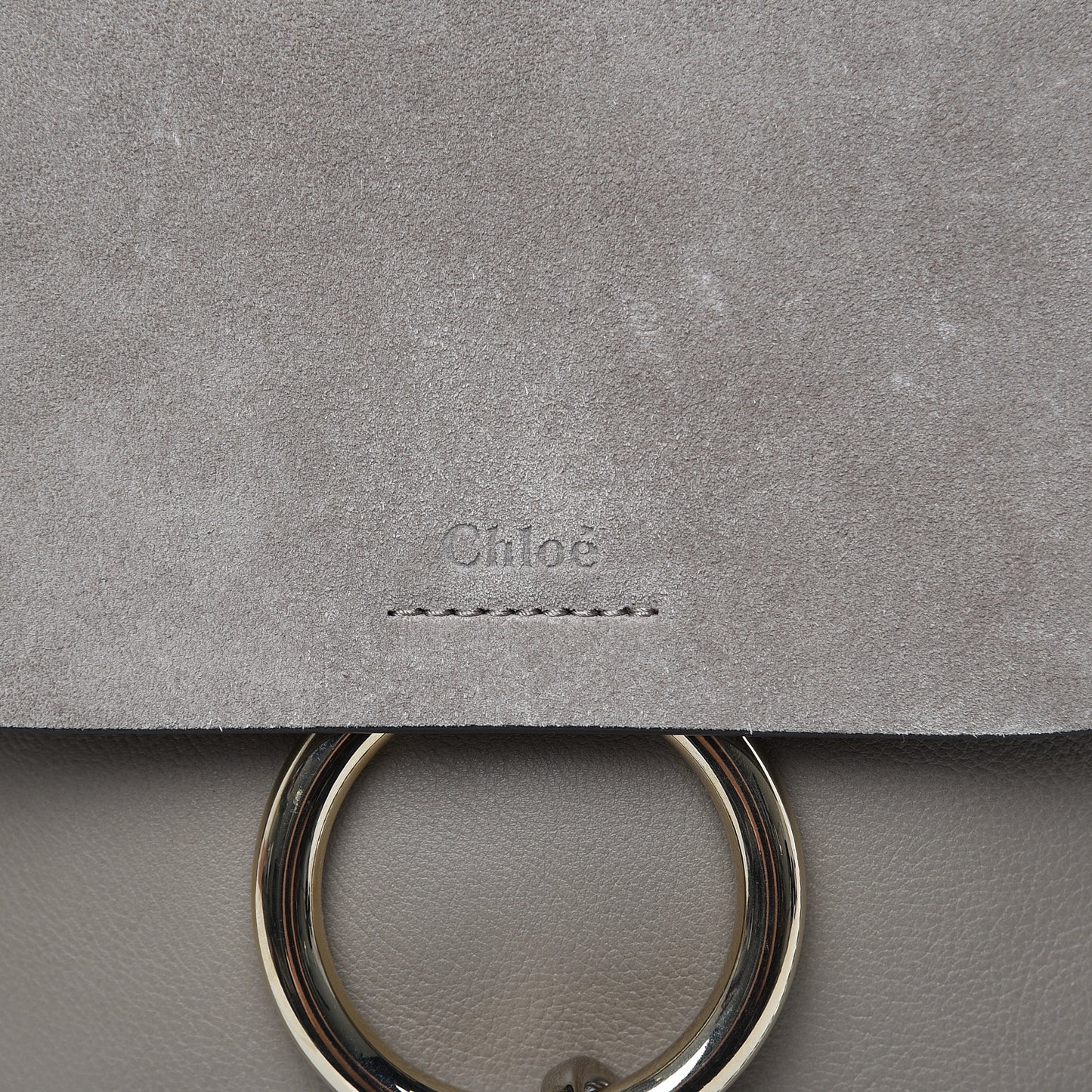 Suede Calfskin Medium Faye Backpack Motty Grey
