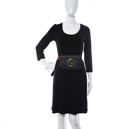 Gucci Roxy Calfskin Web Blondie Belt Bag 90 36 Black 2 of 10