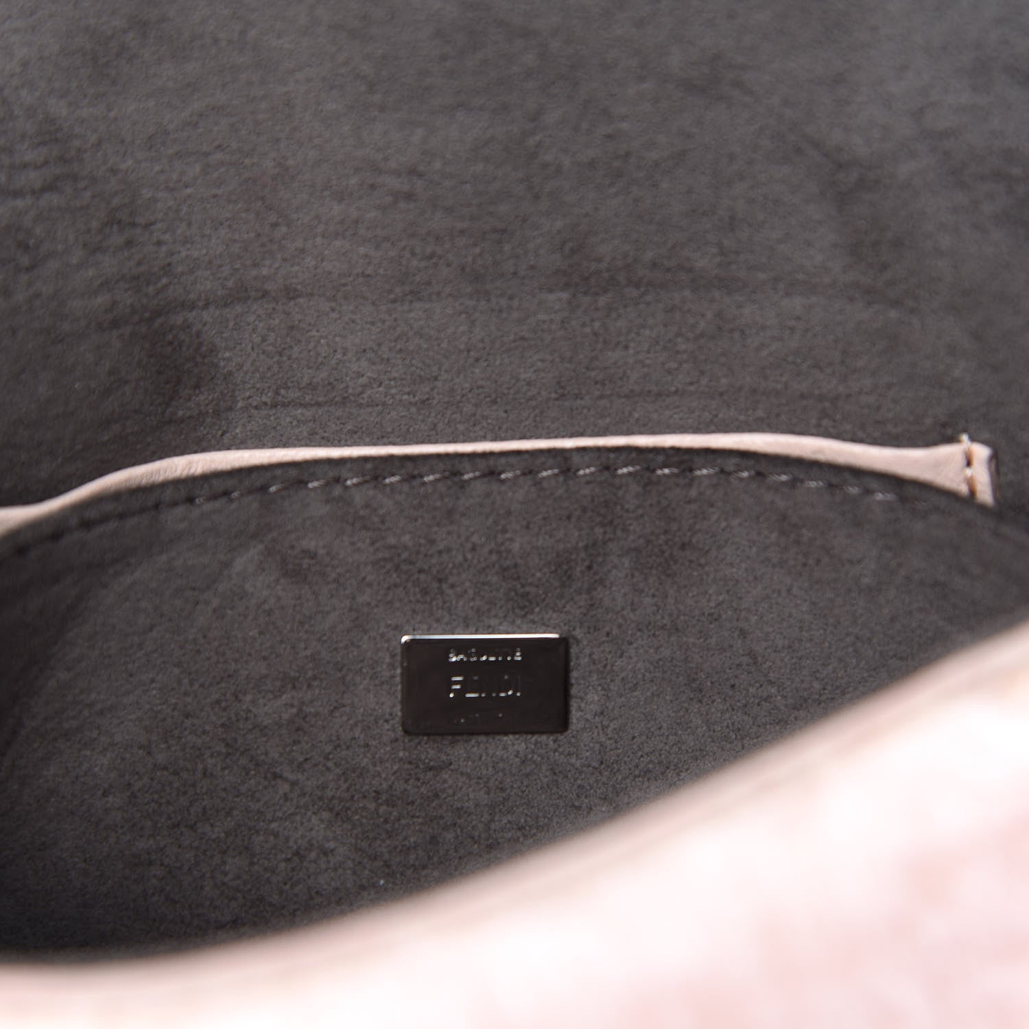 Fendi Shearling Shiny Nappa Micro Baguette Light Rose 7 of 9