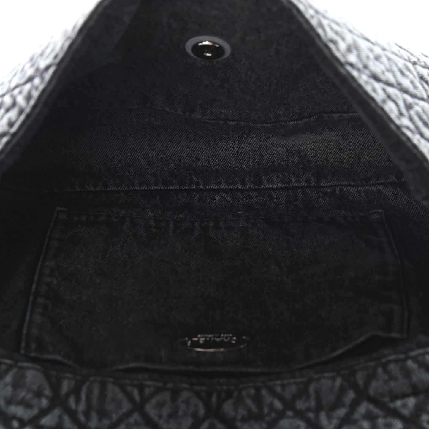 Denim Quilted Denimpression Flap Grey Black