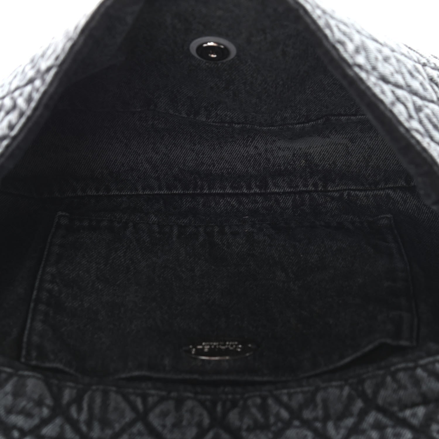 Chanel Denim Quilted Denimpression Flap Grey Black 4 of 9