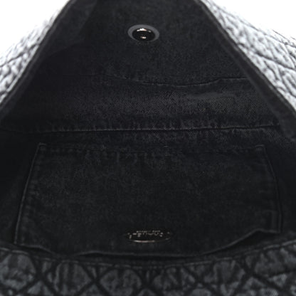 Chanel Denim Quilted Denimpression Flap Grey Black 4 of 9