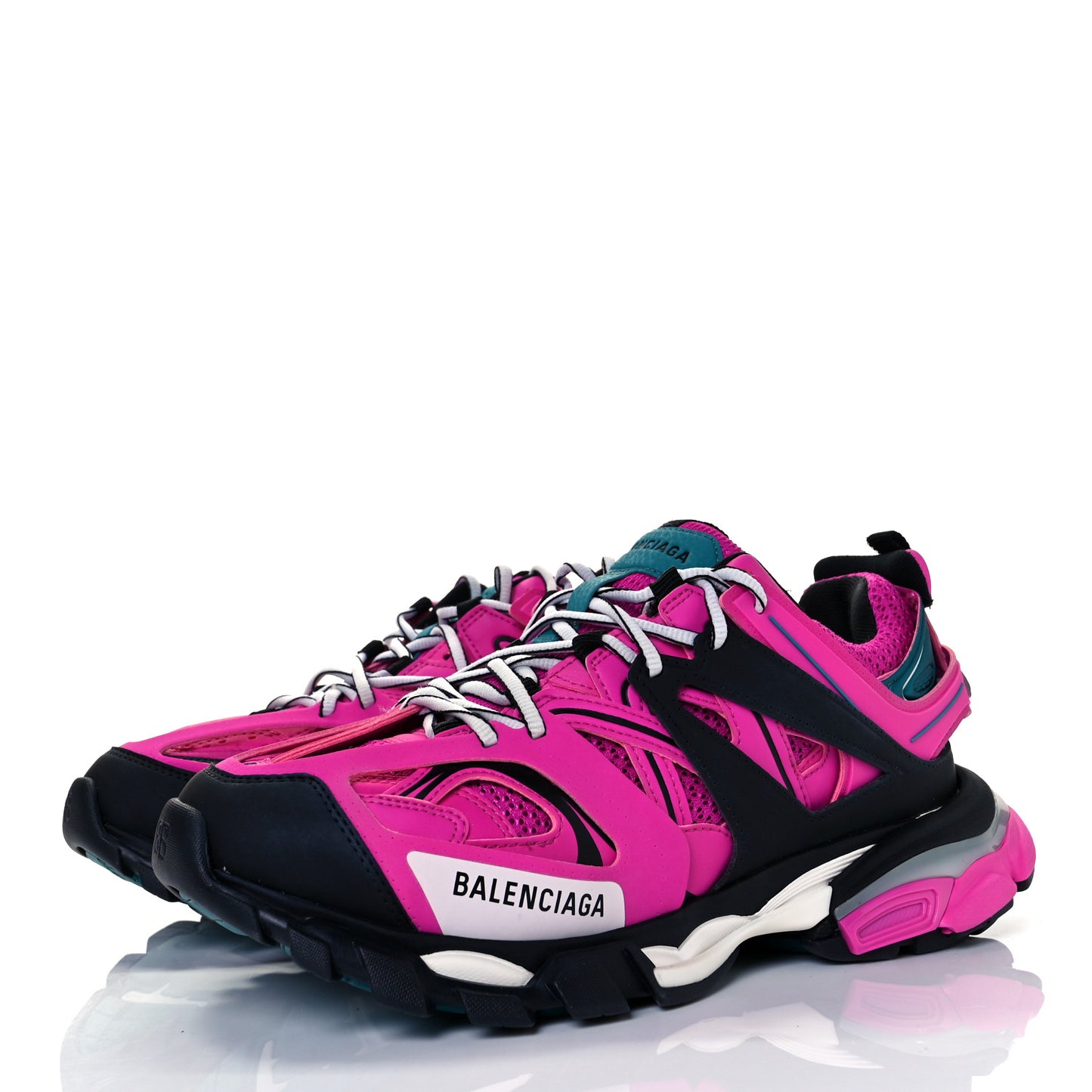 Mesh Fabric Womens Track Sneakers 41 Pink Black