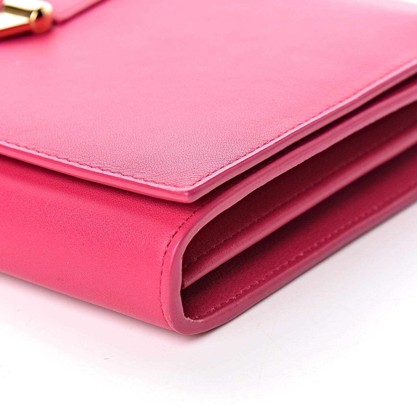Calfskin Classic Y Ligne Chain Wallet Bubblegum