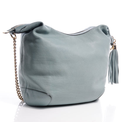 Gucci Calfskin Medium Soho Chain Hobo Splash Blue 3 of 8