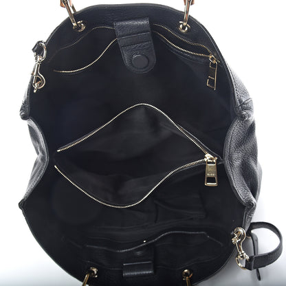 Gucci Calfskin Large Bamboo Shopper Tote Black 4 of 9
