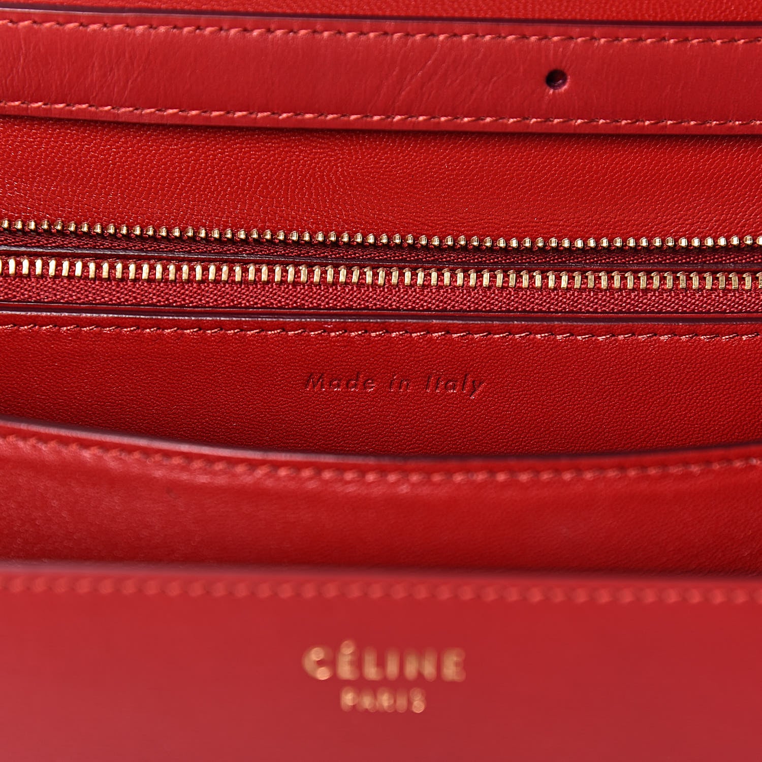 Celine Box Calfskin Medium Classic Box Flap Bag Red 6 of 10