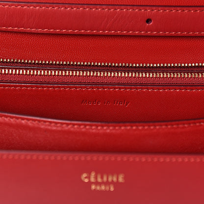 Celine Box Calfskin Medium Classic Box Flap Bag Red 6 of 10