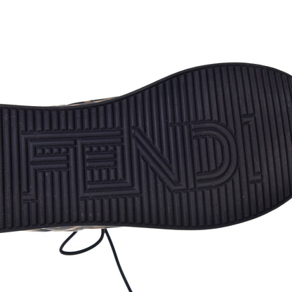 Fendi Stretch Fabric FFreedom Sneakers 35.5 Tobacco Black White 7 of 10