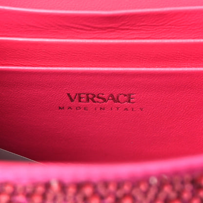 Versace Satin Crystal Studded Mini La Medusa Bag Pink 6 of 9
