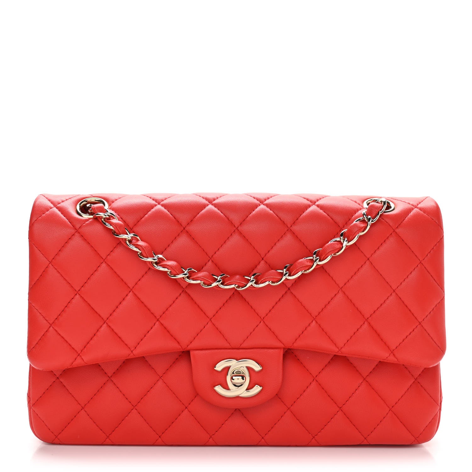 Chanel Lambskin Quilted Medium Double Flap Red 1 of 11