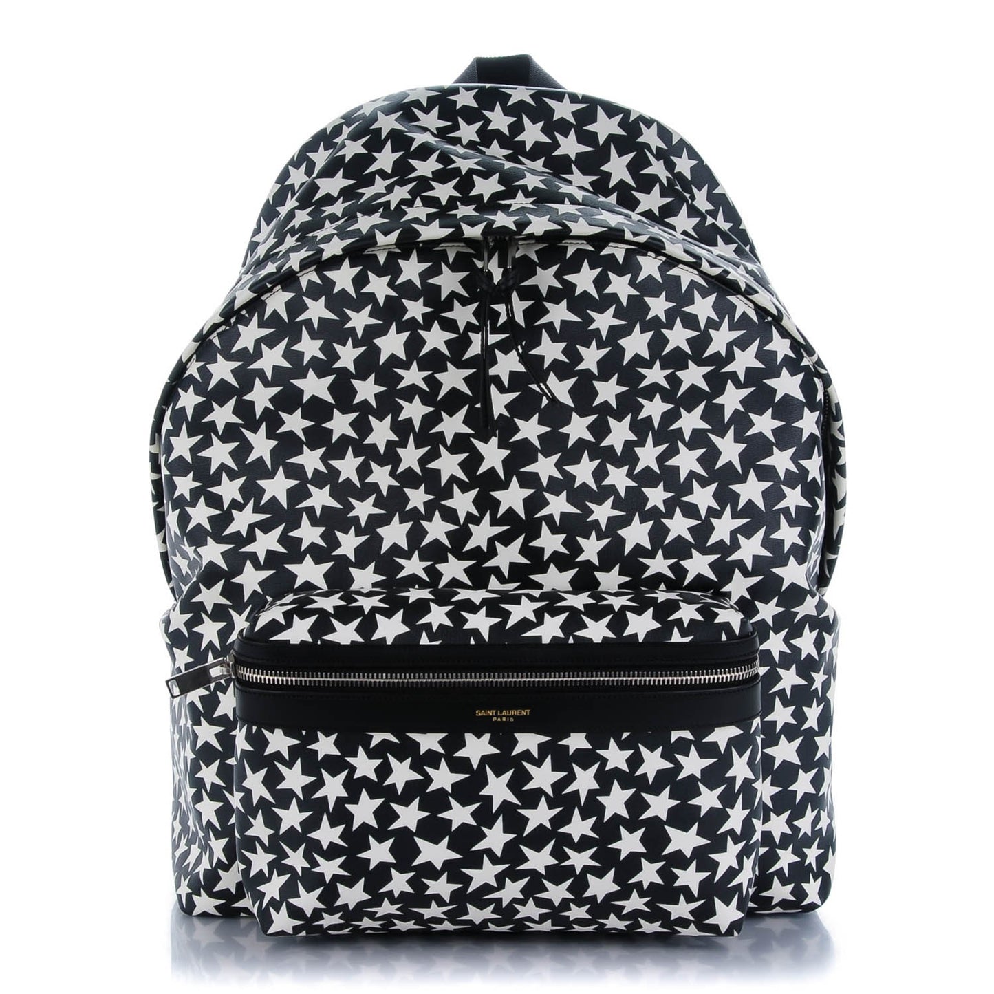 Calfskin Star Print Hunting Backpack Black White