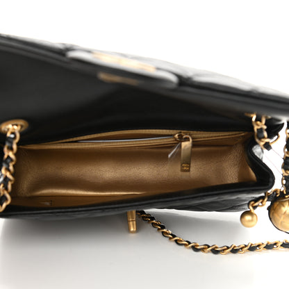 Chanel Lambskin Quilted Mini Rectangular Pearl Crush Flap Black 5 of 10