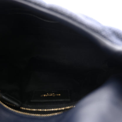 Saint Laurent Canvas Quilted Toy Loulou Puffer Monogram Chain Satchel Deep Marine 5 of 10