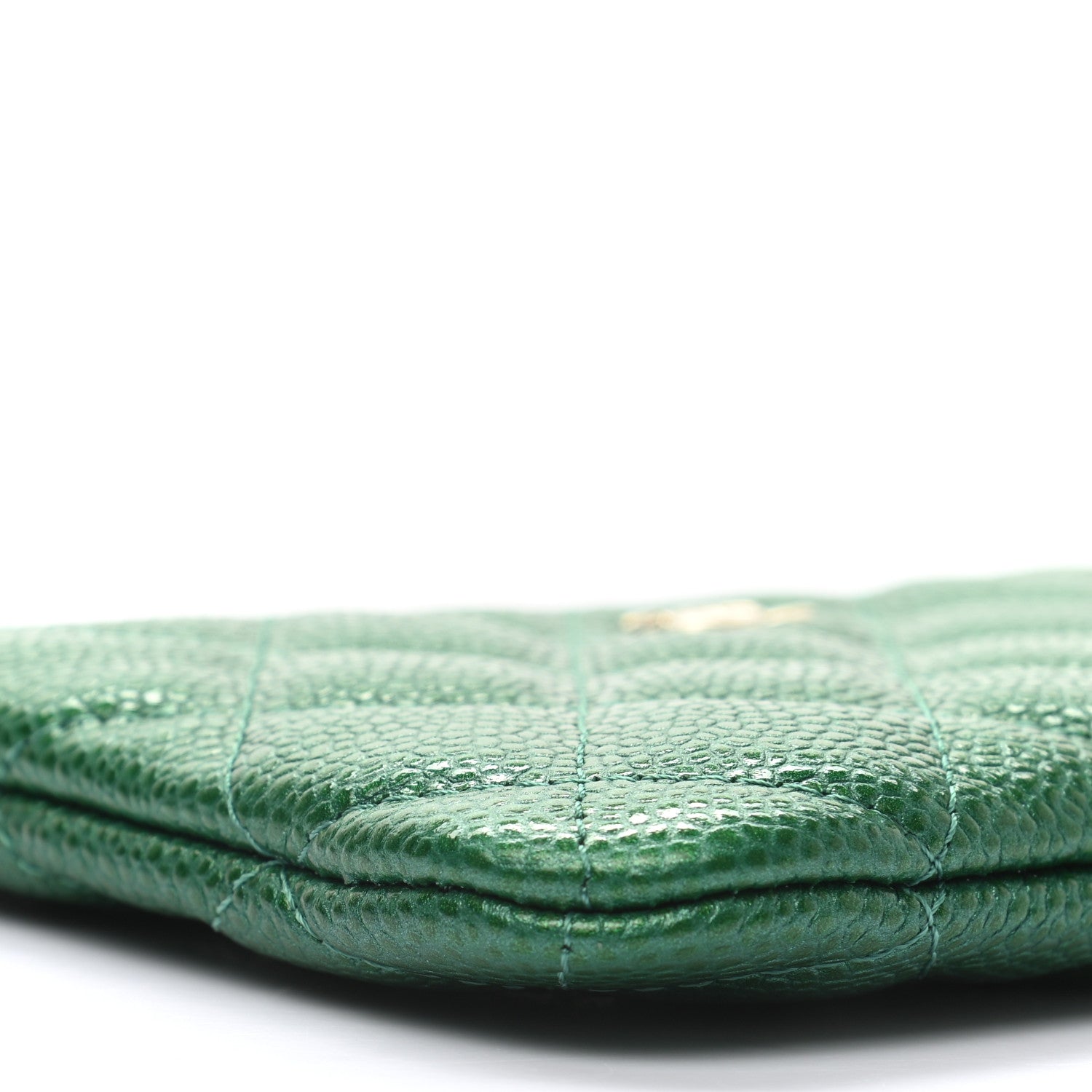 Chanel Caviar Quilted Small Cosmetic Case Green 8 of 10
