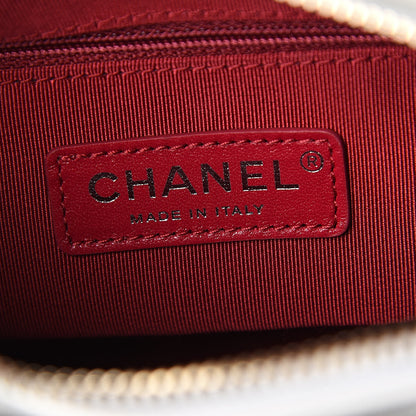 Chanel Aged Calfskin Quilted Small Gabrielle Hobo Black White 6 of 10