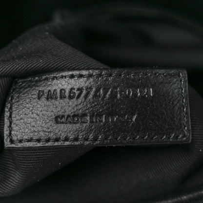 Saint Laurent Lambskin Quilted Monogram Monochrome Medium Loulou Puffer Chain Satchel Black 8 of 11