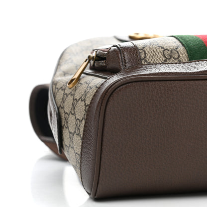 Gucci GG Supreme Monogram Calfskin Web Small Ophidia Day Backpack Beige Ebony New Acero 5 of 10