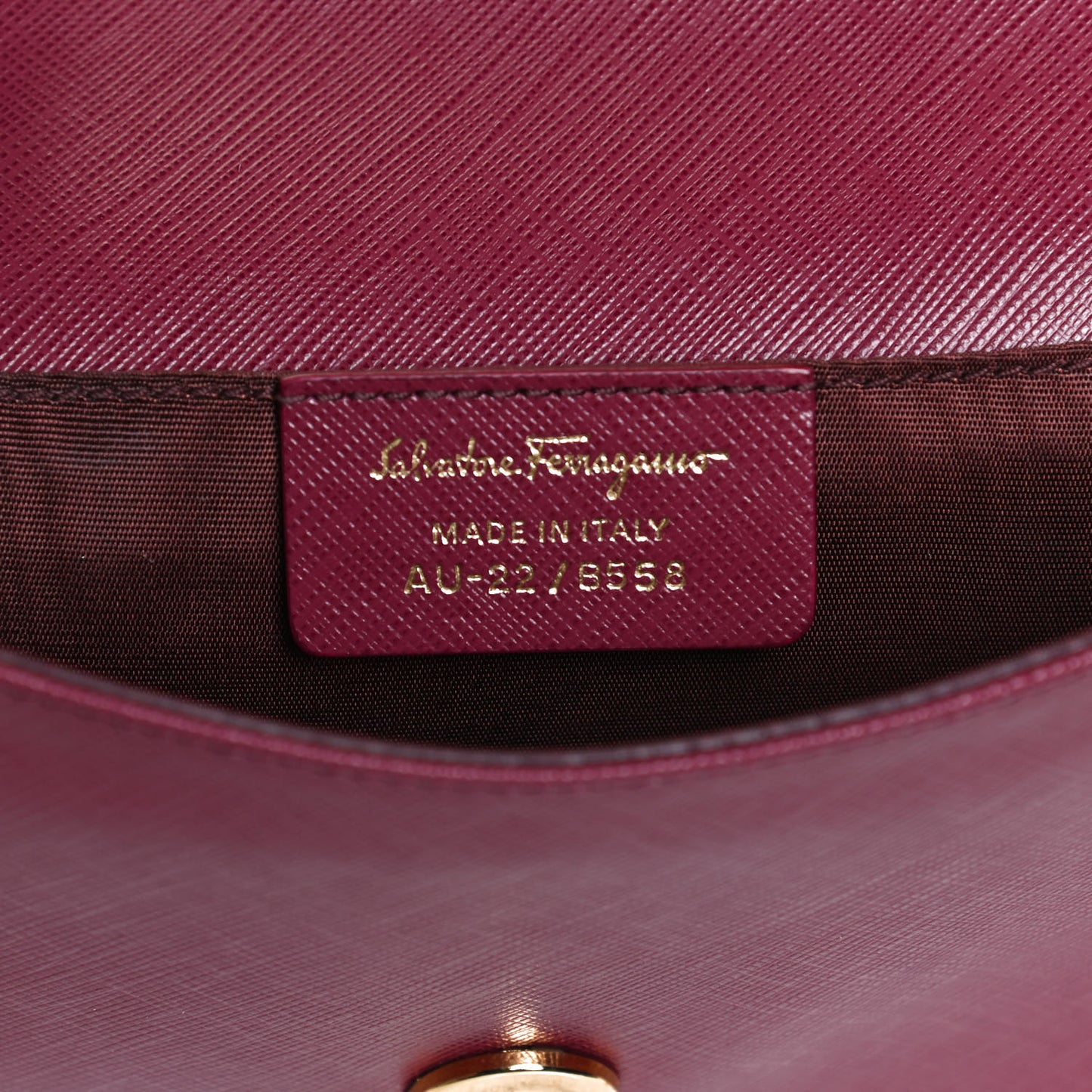 Calfskin Mini Miss Vara Bow Chain Bag Burgundy