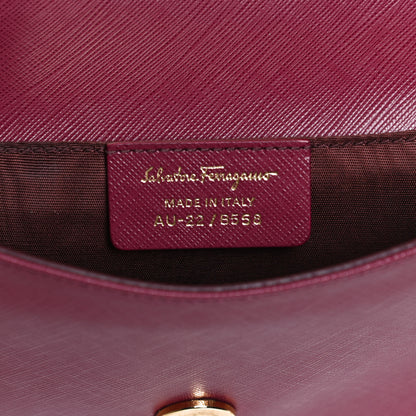 Salvatore Ferragamo Calfskin Mini Miss Vara Bow Chain Bag Burgundy 6 of 10