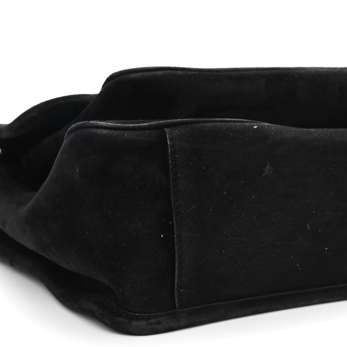 Suede Monogram Medium Niki Chain Satchel Black
