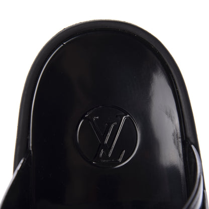Louis Vuitton Monogram Sunbath Flat Mule Sandals 38 Black 7 of 10