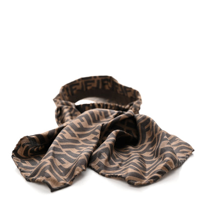Fendi Silk FF Logo Visor Tobacco 6 of 8