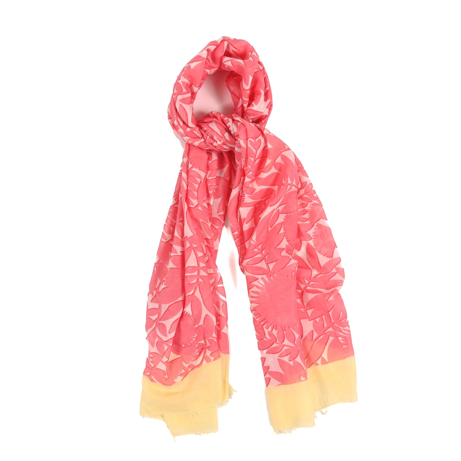 Louis Vuitton Cotton Silk Floral Square Scarf Pink 1 of 4