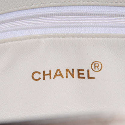 Chanel Caviar Quilted Grand Shopping Tote GST White 6 of 9