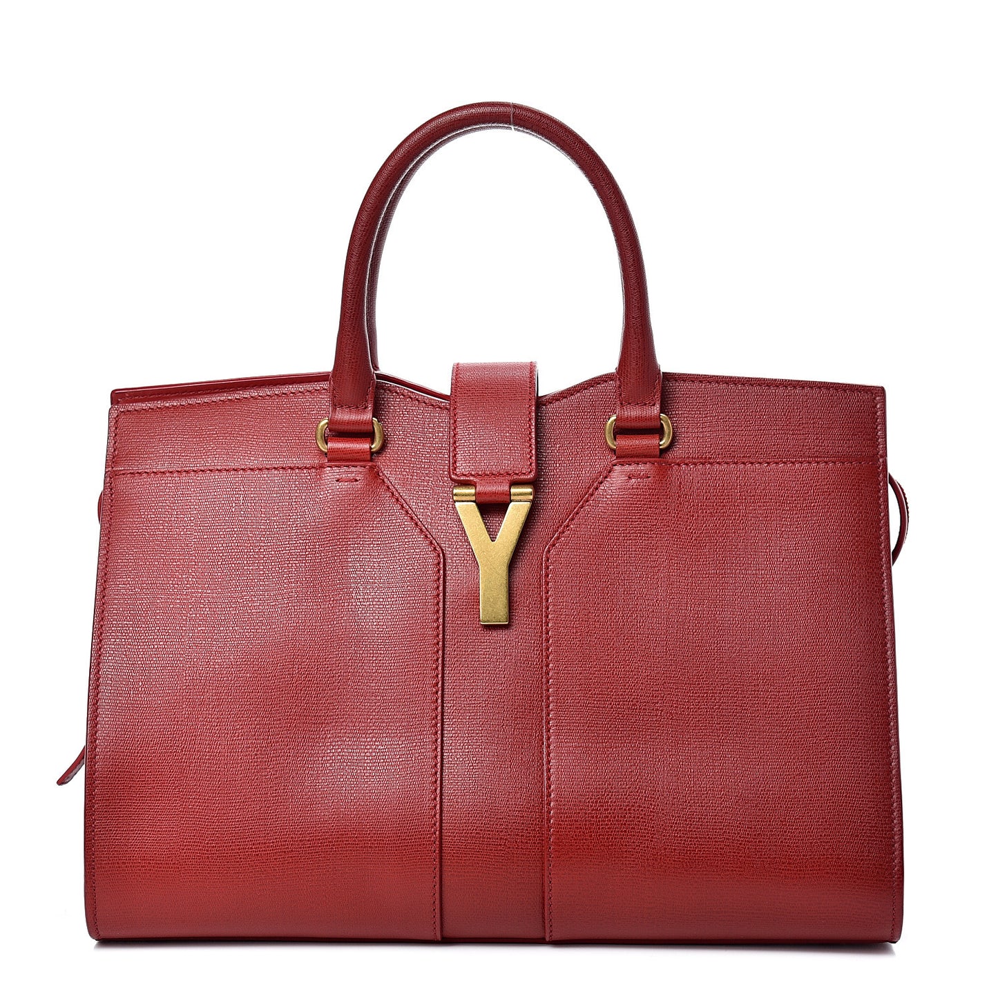 Textured Calfskin Medium Cabas ChYc Red
