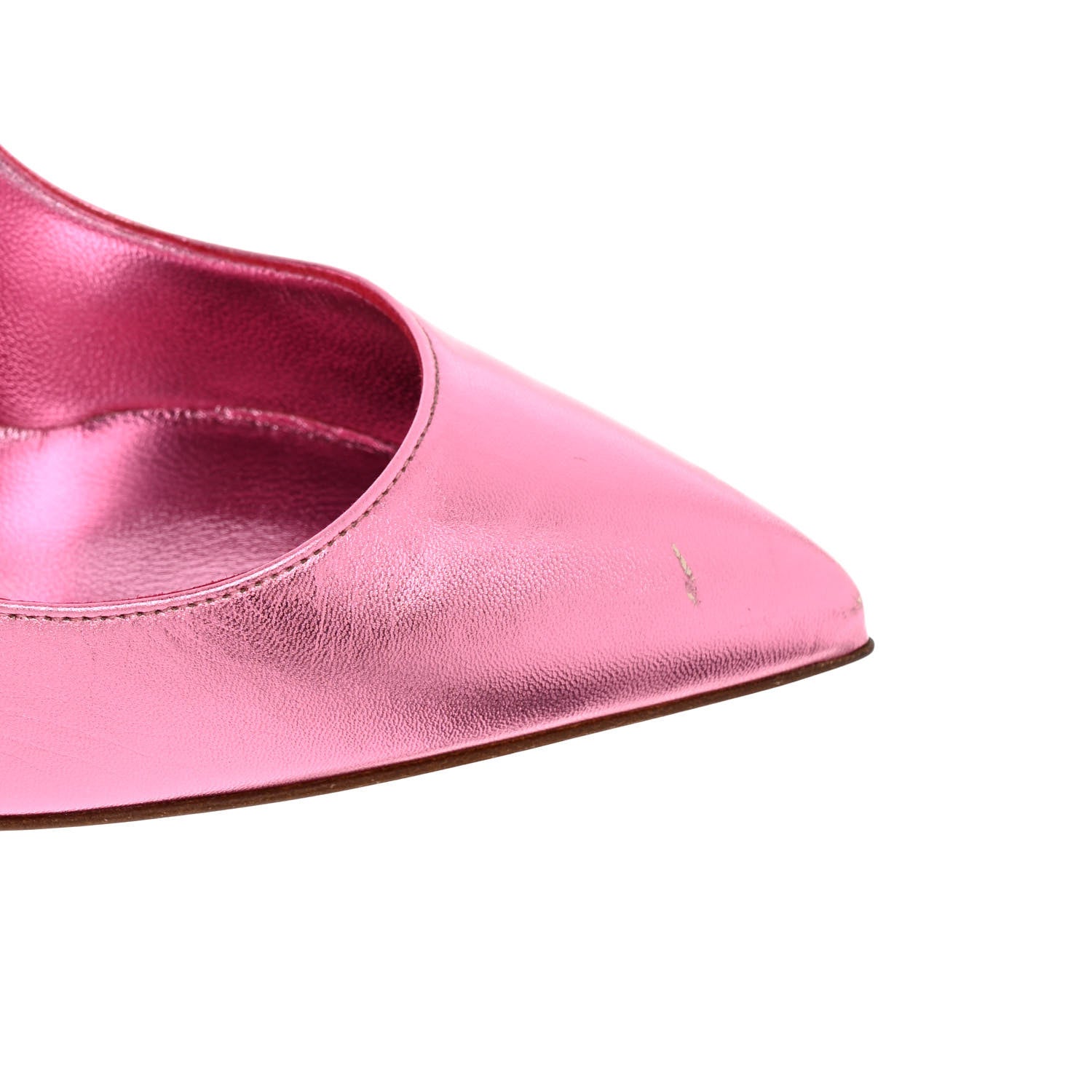 Christian Louboutin Metallic Patent Hot Chick 100 Pumps 39.5 Pink 8 of 11