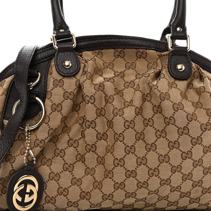 Gucci Monogram Medium Sukey Boston Bag Dark Brown 7 of 10