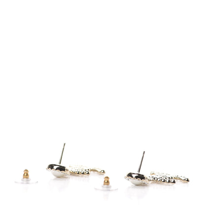 Chanel Crystal Pearl Bow-tiful CC Drop Earrings Gold 3 of 5